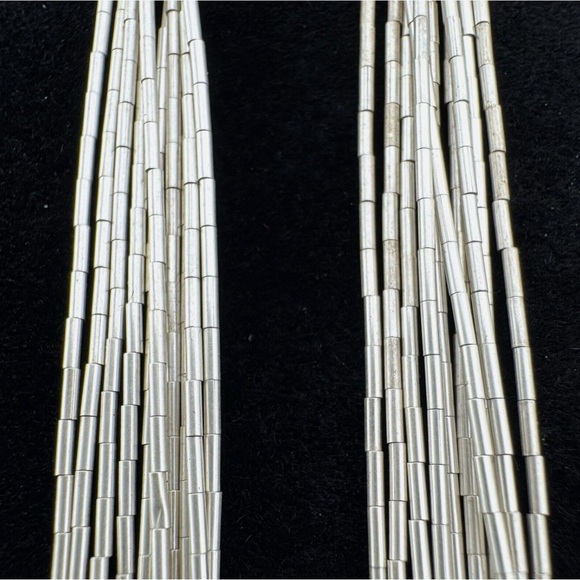 Signed Vtg Carolyn Pollack Southwestern 925 Sterling Turquoise Mosaic Necklace - Picture 9 of 16